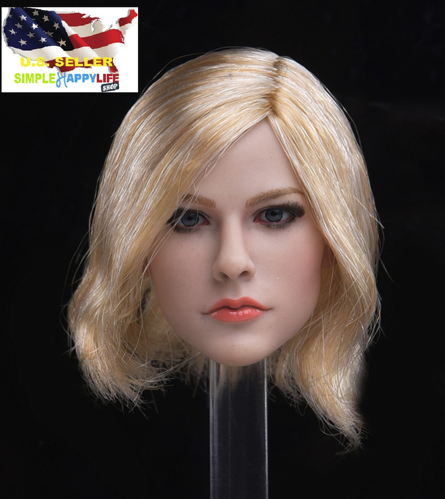 1/6 Female Head Sculpt Avril C For PHICEN Hot Toys 12″ Figure worldbox ❶USA❶
