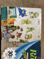 RARE Vtg 90s TMNT Ninja Turtles 30pc Room Decorations Prik Stik Wall Decal Set
