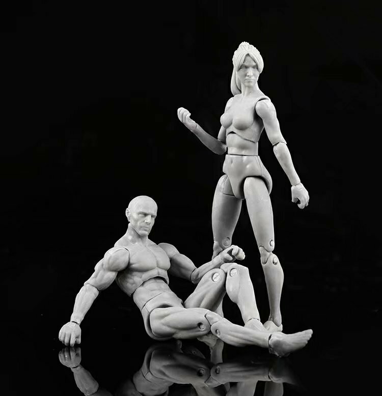 10.5cm DIY 1:18 Scale PVC Joint Flexible Action Figure Body Head Toys