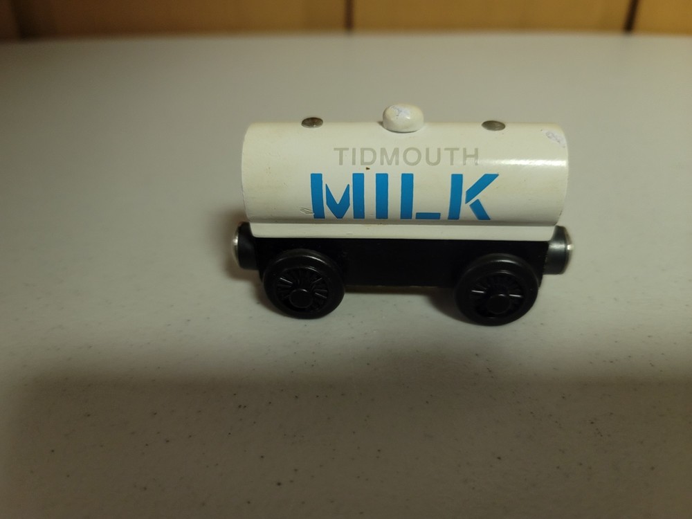 Thomas Wooden Railway Tidmouth Milk Tanker Train Car Britt Allcroft 1997