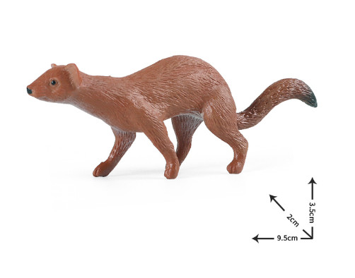 9.5cm Mini Weasel PVC Toy Wild Animal Figure Doll Kids Gift