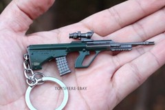 Mini gun AUG Assault Rifle full metal keychain toy gift 9cm