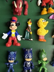 Lot of 50+ Vintage Mixed Lot PVC Plastic Toys, Disney, Pixar, Smurfs, Snoopy