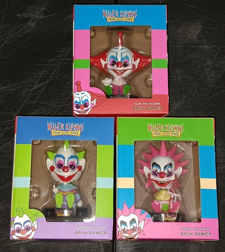*FREE SHIP* 🎪 ALL 3 Killer Klowns from Outer-Space 🛸 Dash Dancer Bobblehead