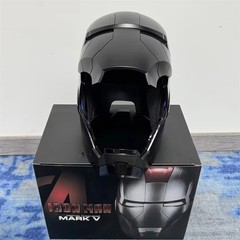 Autoking Iron Man Black MK5 Helmet Mask Electronic Voice Control Cosplay Props