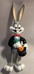 Vintage 1990 Bugs Bunny Magician Figure 3.5″ PVC Toy Tux Top Hat Carrots Warner