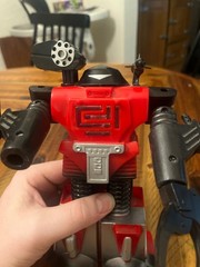 Trendmasters Transforming Robot Toy Action Figure Red Silver 1996 untested