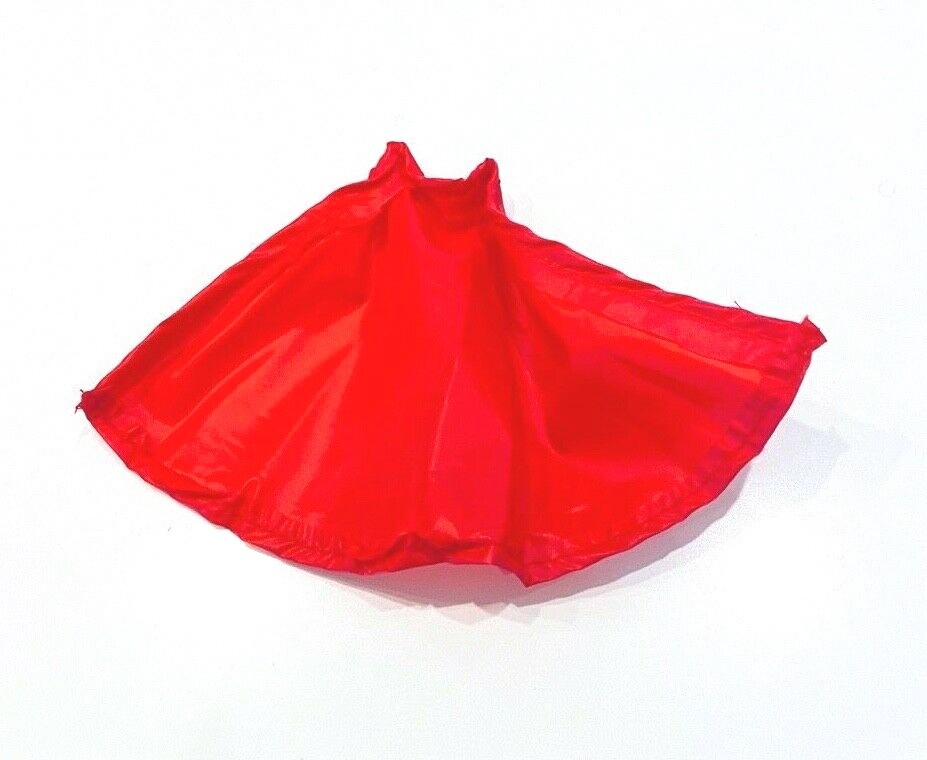 SU-375-SUP: 1/18 scale Red Wired cape for 3.75″ action figures (No Figure)