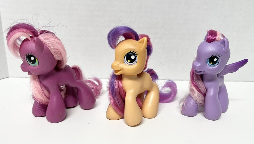 My Little Pony 2008 4″ Figures Lot X 3 Cheerilee Scootaloo Star Song Brushable