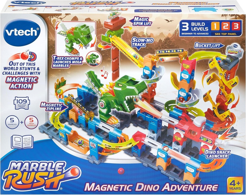 VTech Marble Rush Magentic Dino Adventure Construction Set for Kids