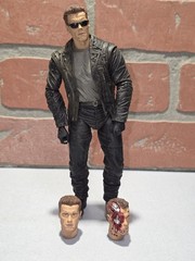 NECA T-800 Terminator T2 Judgment Day Action Figure 2015 Multiple Heads