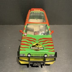 Mattel 2020 Jurassic Park 1993 Ford Explorer Model Car 04 Green Yellow Red