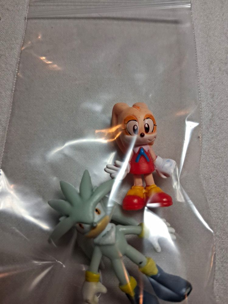 Silver the Hedgehog & Small Mini Figure Mixed Lot Set, Multicolor Plastic
