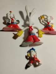 Vintage Who Framed Roger Rabbit Figure Lot Jessica, Roger,Benny, Baby Herman