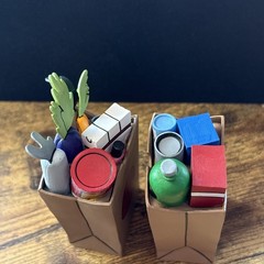 2 Bags Of Groceries 3” Miniatures Dioramas /Dollhouse (NECA TMNT Haulathon 2024)