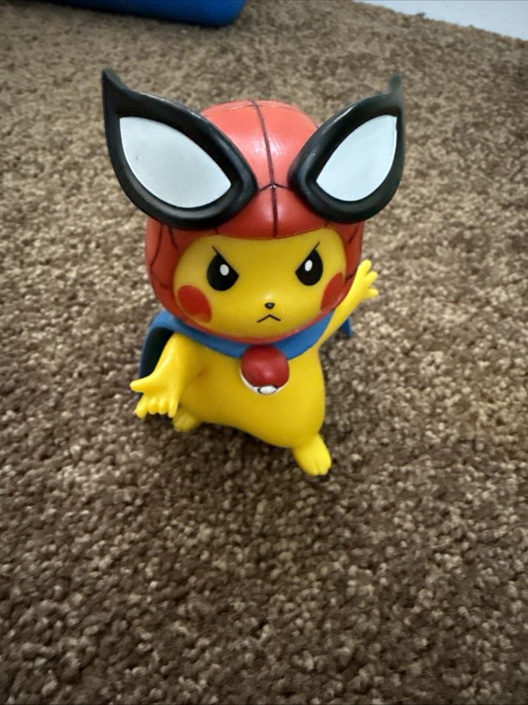 Sony Marvel Pikachu Pokemon Cosplay Spider Man 4” Anime Action Figure