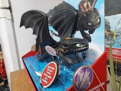 DreamWorks How To Train Your Dragon Barrel Roll Toothless real feel Toy w/Lights
