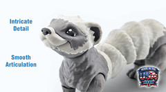 5 PCS Articulated Ferret Bandit Toy 8″ USA Made, Pick-A-Color