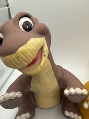 Vintage 1988 Land Before Time Cera Triceratops Vinyl hand puppet