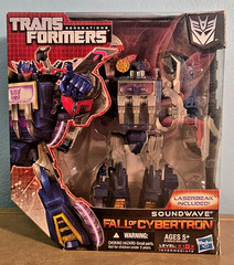 Transformers Generations Fall of Cybertron SOUNDWAVE & LASERBEAK (used w/ Box)