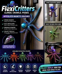Flexi Critters Magnetic Articulated Octopus Toys Multiple Colors