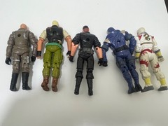 Vintage 2000s Hasbro G.I. Joe Action Figures Lot of 5 Duke Cobra Commander