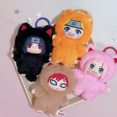 2025 New Eaki Naruto Kitten Land Series Plush Keychains Blind Box Gift