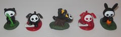 Skelanimals: Chungkee, Marcy, Jack, Dax, Red Chase Pvc Mini Figurines