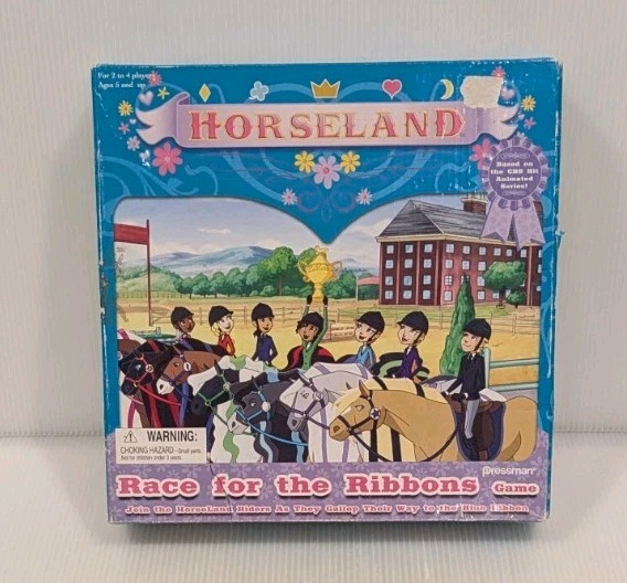 Horseland Race for Ribbons Board Game Pressman 2007 Rare 100% COMPLETE