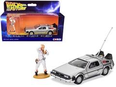 DMC DeLorean Time Machine with Doc Brown Figure Movie Back to the Future