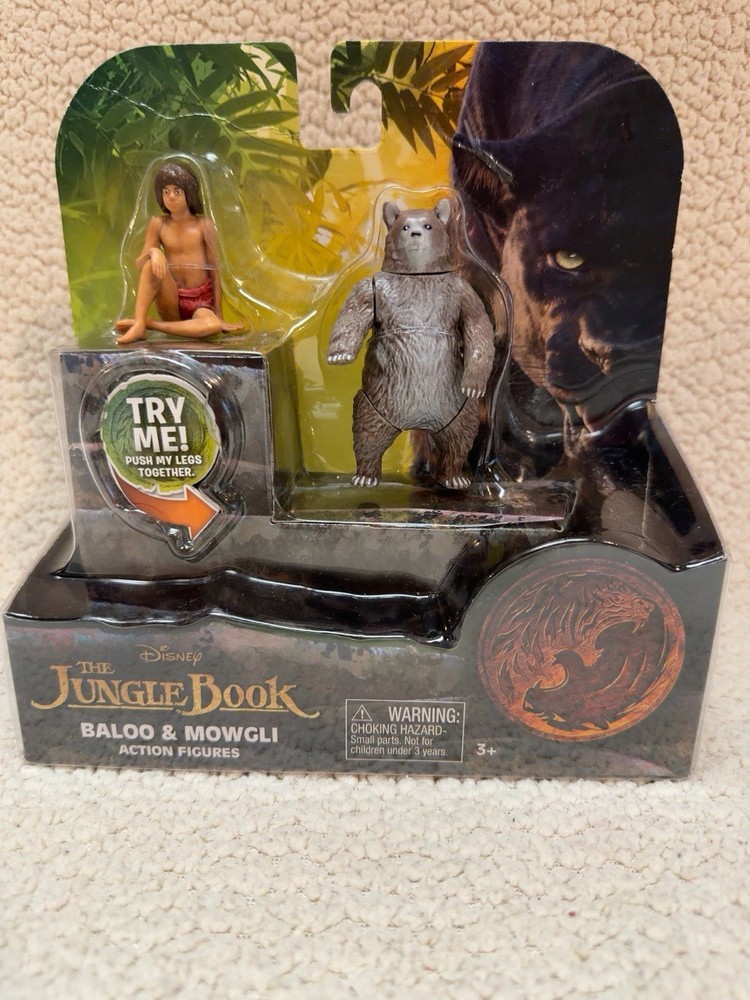 Disney The Jungle Book Baloo & Mowgli Action Figures 2016 New Sealed Just Play