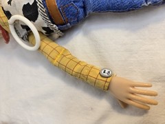 Disney Pixar Toy Story Fire Fightin’ Woody Soft Doll 2004 Drawstring WORKS READ