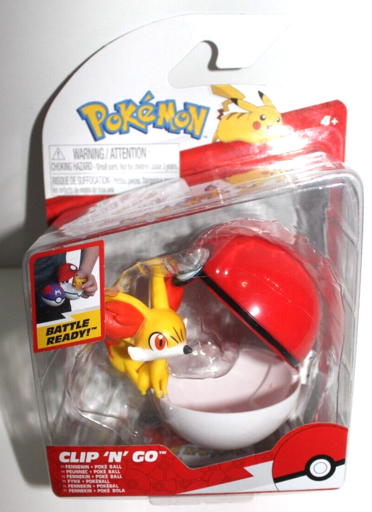 NEW Pokemon Fennenin Fox Battle Figure Clip N Go Poke Ball 2023 NIB