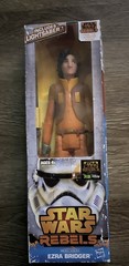 2014 Disney Hasbro Star Wars Rebels Action Figure Ezra Bridger & lightsaber NIB