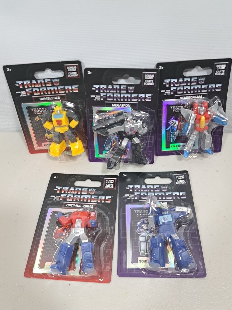 FULL SET 5 Transformers Generation One G1 2.5″ Tall Mini Figure 2023 Just Play