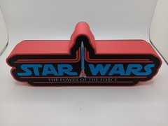Retro Power of the Force POTF star wars logo lightbox sign for Star Wars display