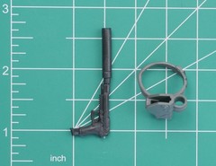 G.I. Joe Classified #52 Snake Eyes Gun Suppressor Holster 6 1/12 Scale Fodder
