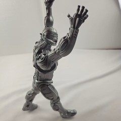 Silver Gray Robot Action Figure 12” Posable Sci-Fi Villain Toy Figure Used No Bo