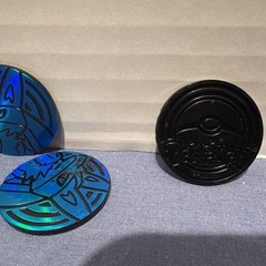1999 POKÉMON FIGURES AND COINS SET WITH TWO-“RARE” PURPLE AND TRANSLUCENT FIGS
