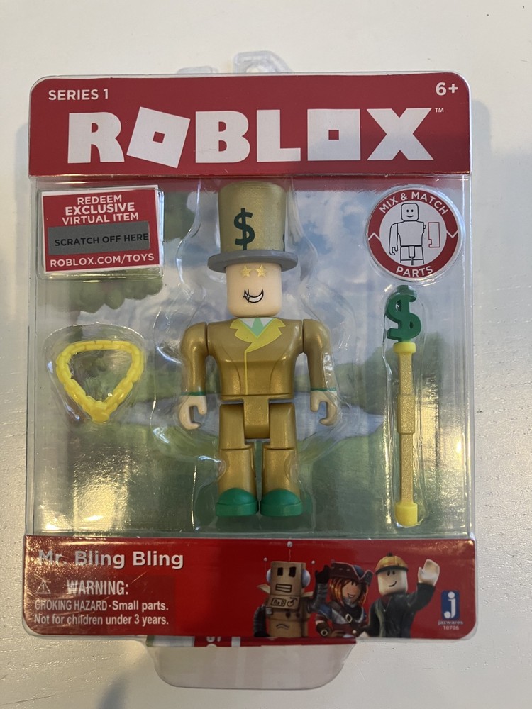 ROBLOX Action Collection Mr. BLING BLING Figure Pack Inc Exclusive Virtual CODE