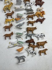 Lot of 105 Various Land Animals Farm Toy Figures Cow Horse Dog Pig Sheep Cat ETC