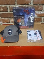 Set Of 3 Friday The 13th Jason Voorhees Collector Box, Hat And Neck Gaiter.