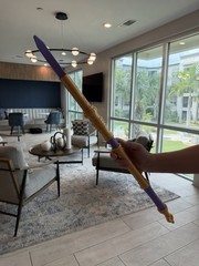 Demon Hunters Mira Spear Gokdo | 3D Printed Purple Gold Cosplay Prop Collectible