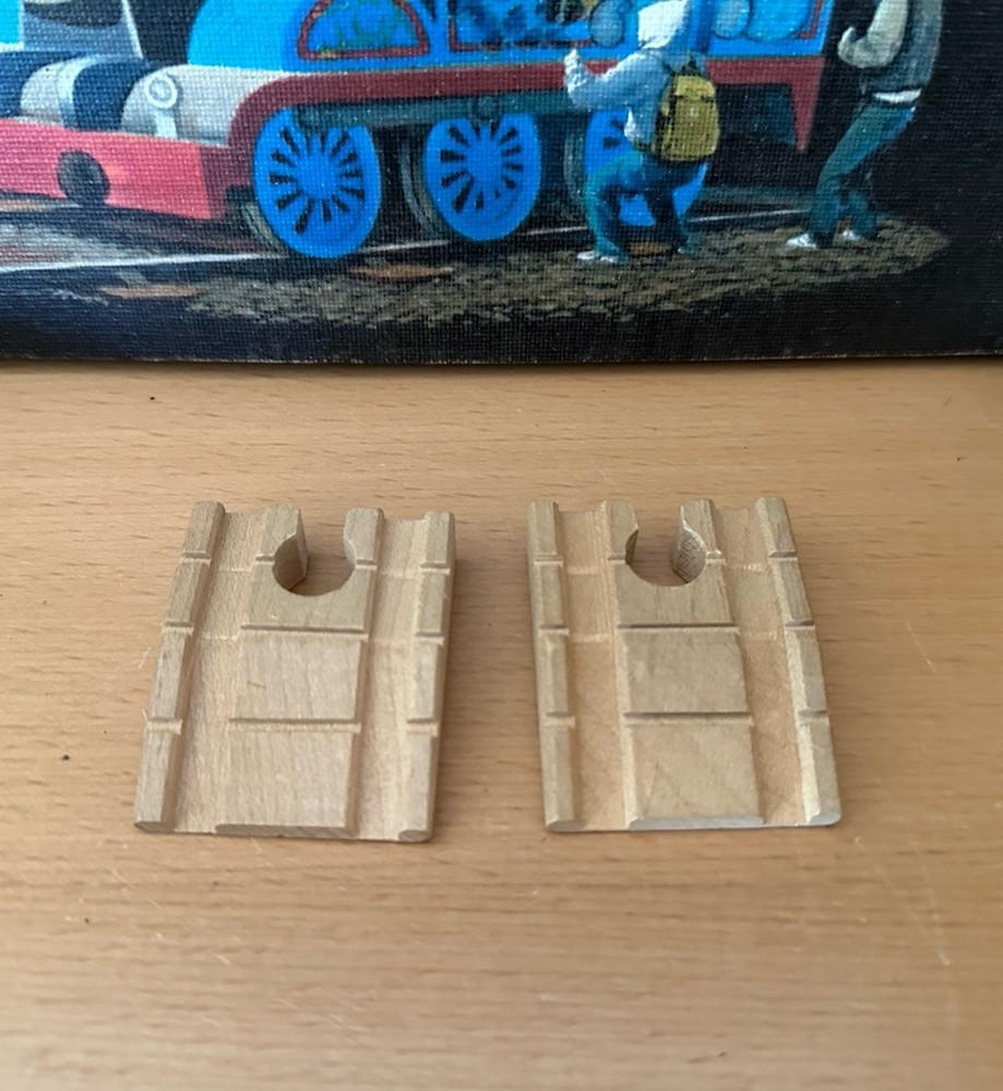 Learning Curve Wooden Thomas Train 2 Pieces of Clickety Clack Ramp Track!