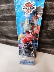 Rare Spinmaster Bakugan Eraser Set 3 Pieces Look! Damage Packaging