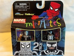 Marvel MiniMates Silver WEB ARMOR SPIDER-MAN/VENOM Scorpion Mac Gargan Figure’09