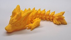 Crystal 3D Printed l Dragon Small Tellow