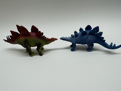 Lot of 8 Mixed Toy Plastic Rubber Dinosaurs. Tallest Around 4”.