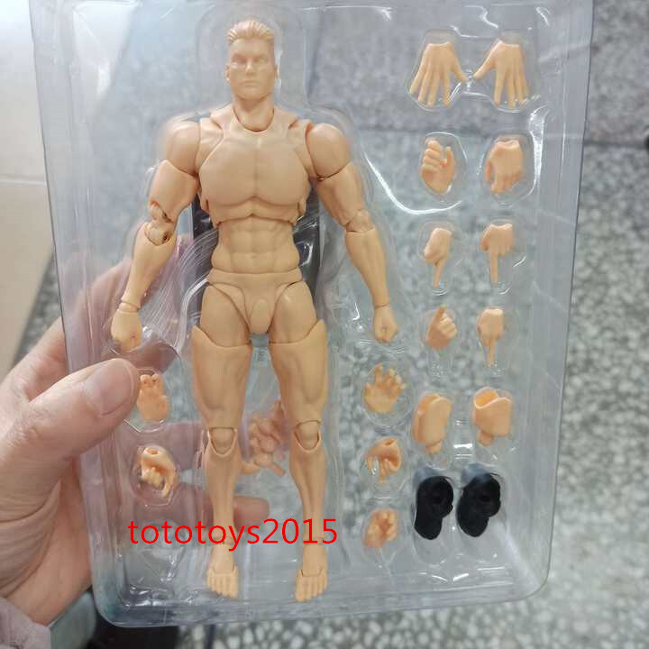 US Romankey 1/12 Yellow Super Flexible Man Body Male 6”Joint Figure Doll Toy