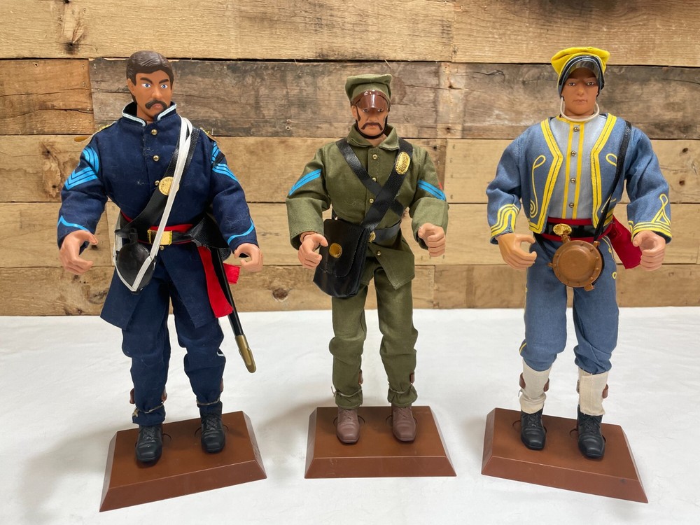 3 VINTAGE GI JOE SOTW FORMATIVE INT. 12″ FULLY JOINTED ACTION FIGURES